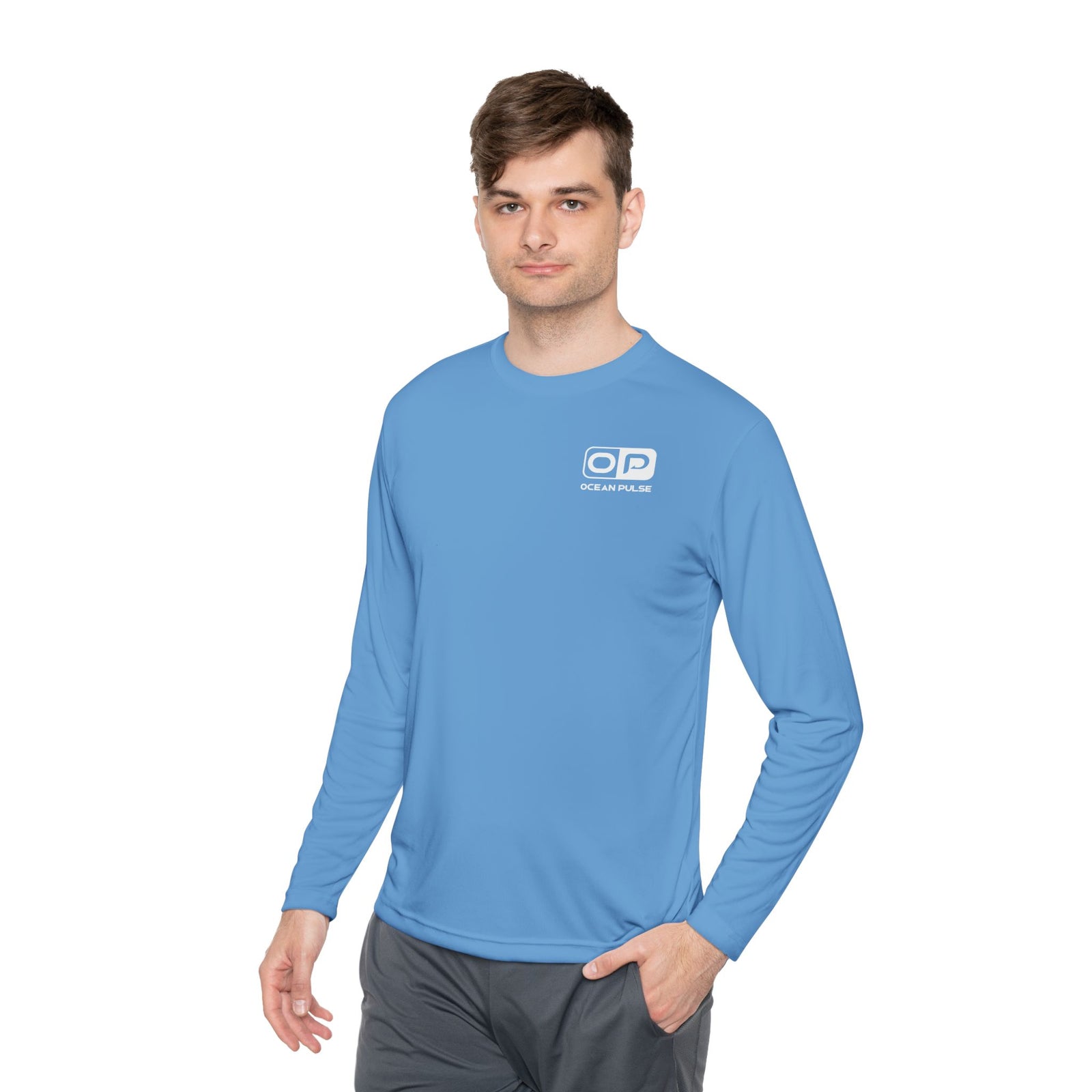OP Florida Keys Reef Slam Long Sleeve Performance Fishing Shirt by Ocean Pulse (Carolina Blue)