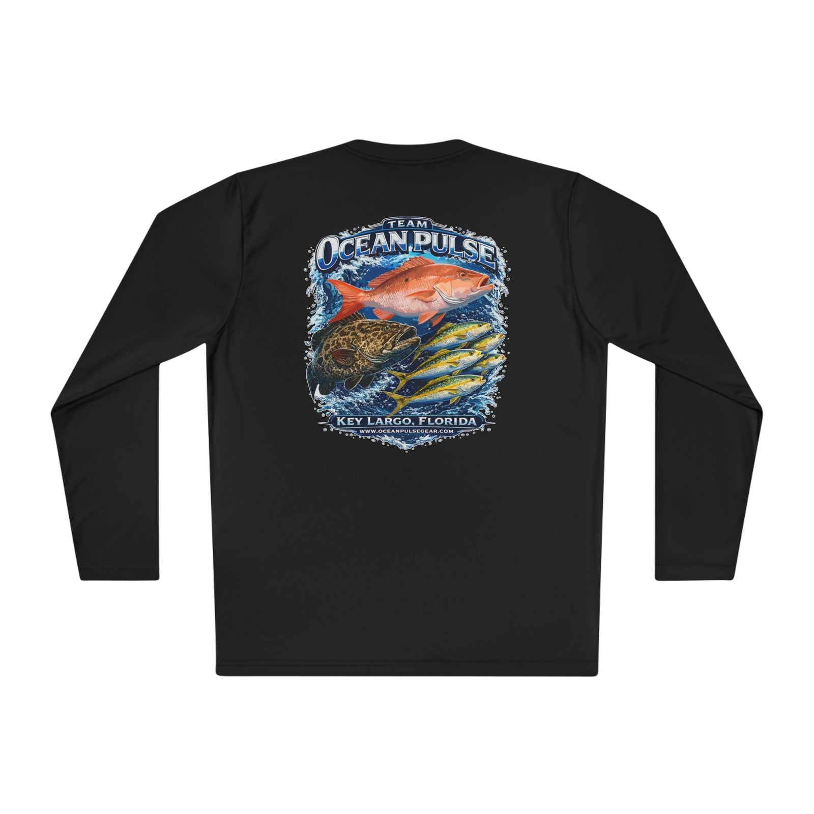 OP Florida Keys Reef Slam Long Sleeve Performance Fishing Shirt by Ocean Pulse (Black) - Ocean Pulse Gear