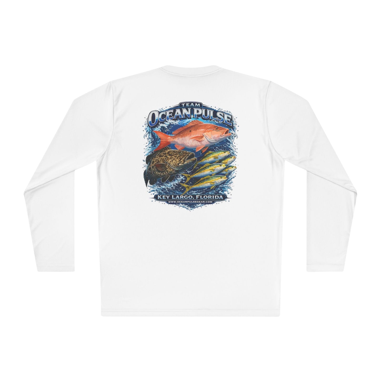 OP Florida Keys Reef Slam Long Sleeve Performance Fishing Shirt by Ocean Pulse (White) - Ocean Pulse Gear