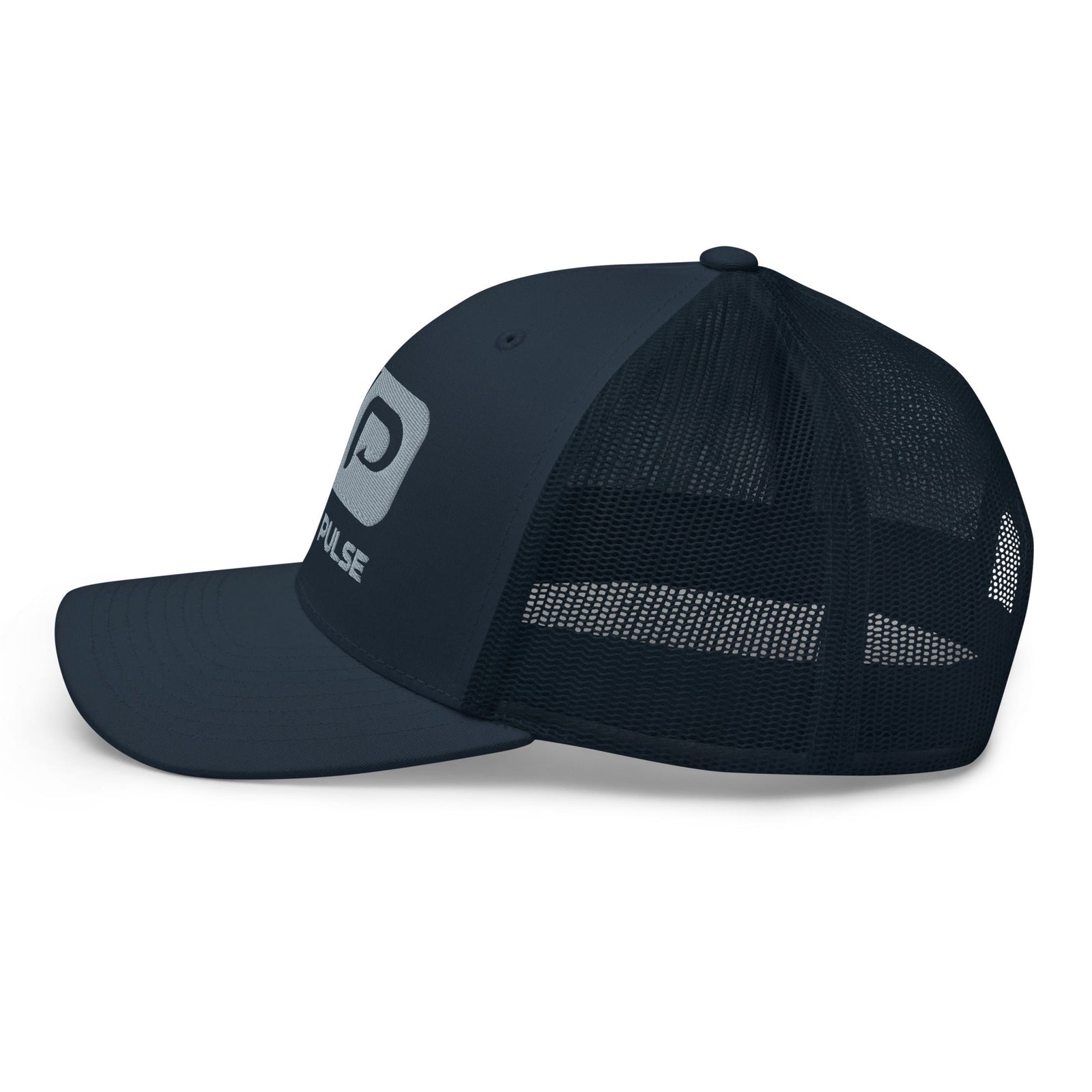 OP Trucker Hat by Ocean Pulse (Navy / Silver) - Ocean Pulse Gear