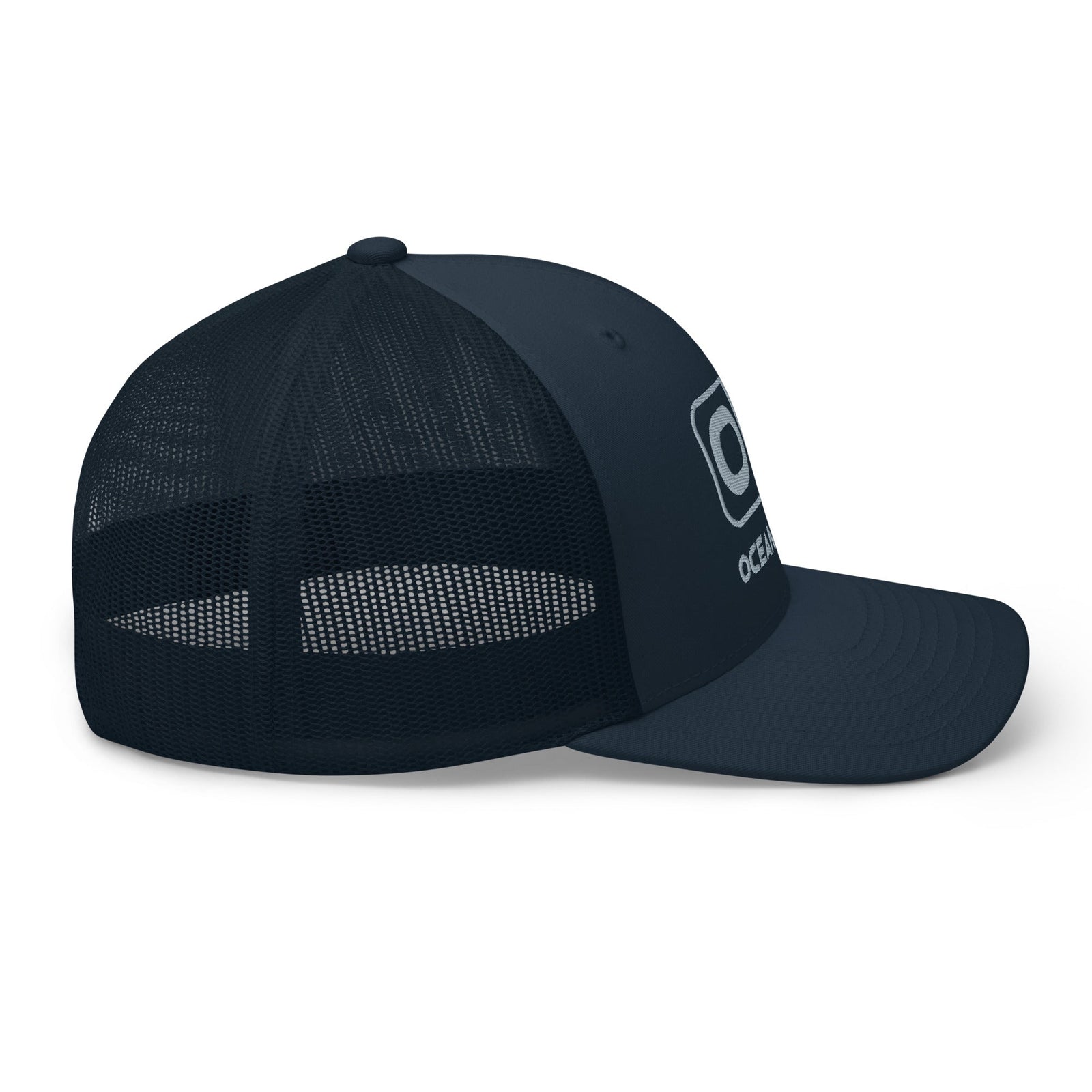 OP Trucker Hat by Ocean Pulse (Navy / Silver) - Ocean Pulse Gear