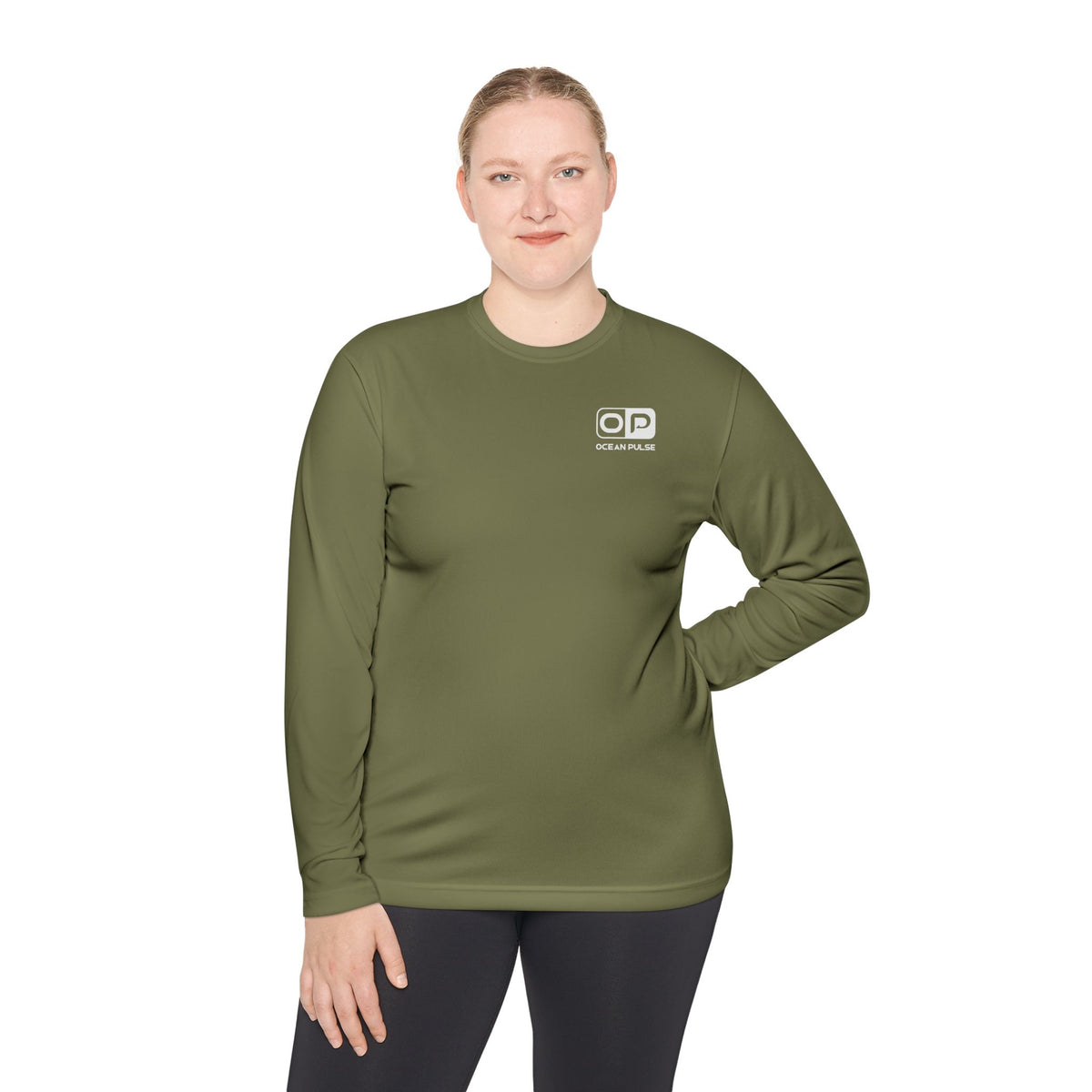OP Florida Keys Reef Slam Long Sleeve Performance Fishing Shirt by Ocean Pulse (Olive Drab)