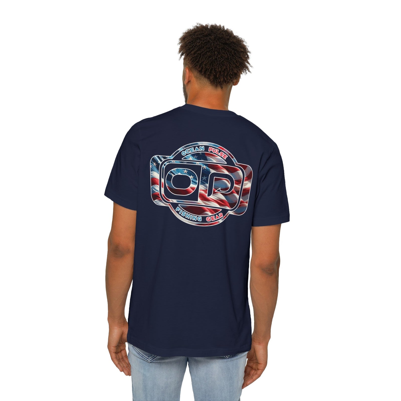 Ocean Pulse Patriot Short Sleeve T-Shirt (Navy Blue) - Ocean Pulse Gear
