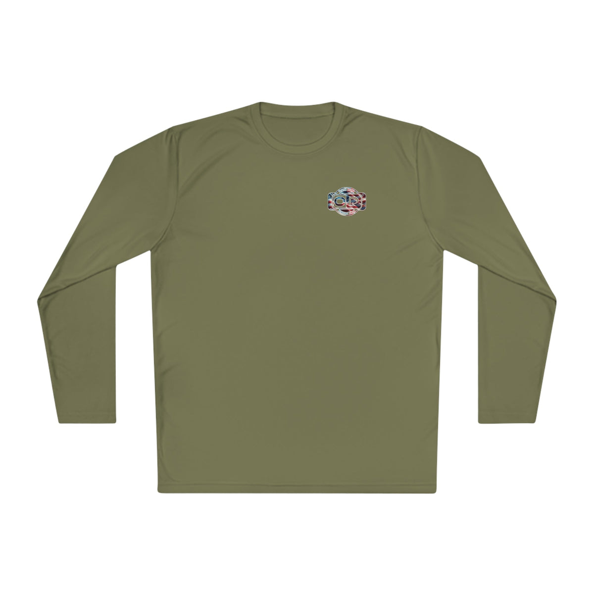 OP American Flag Long Sleeve Performance Fishing Shirt by Ocean Pulse (Olive Drab Green) - Ocean Pulse Gear