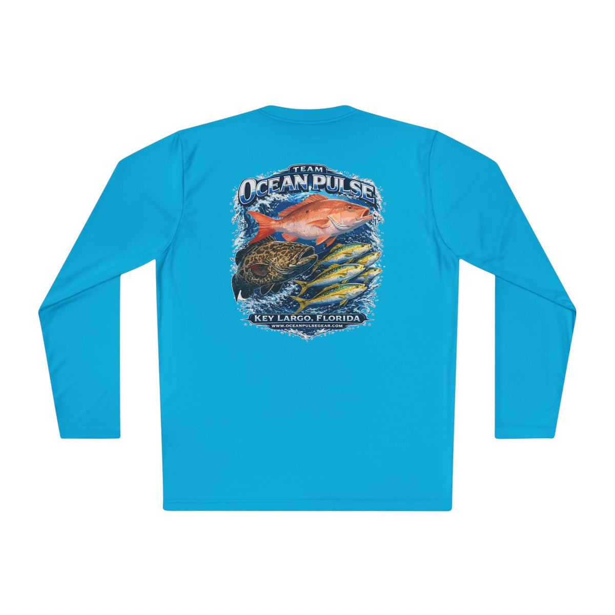 OP Florida Keys Reef Slam Long Sleeve Performance Fishing Shirt by Ocean Pulse (Atomic Blue) - Ocean Pulse Gear
