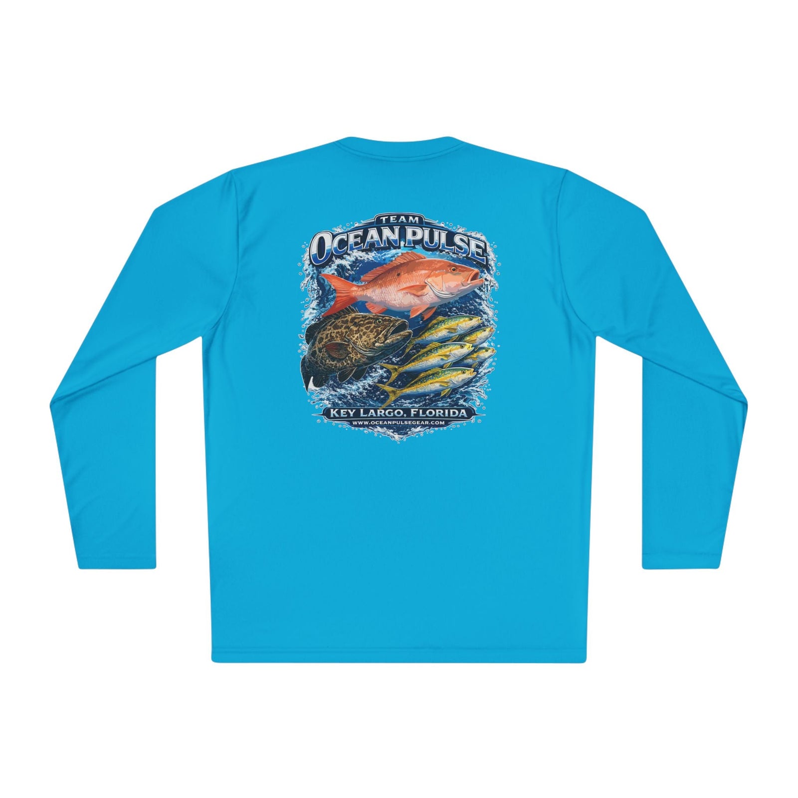 OP Florida Keys Reef Slam Long Sleeve Performance Fishing Shirt by Ocean Pulse (Atomic Blue) - Ocean Pulse Gear