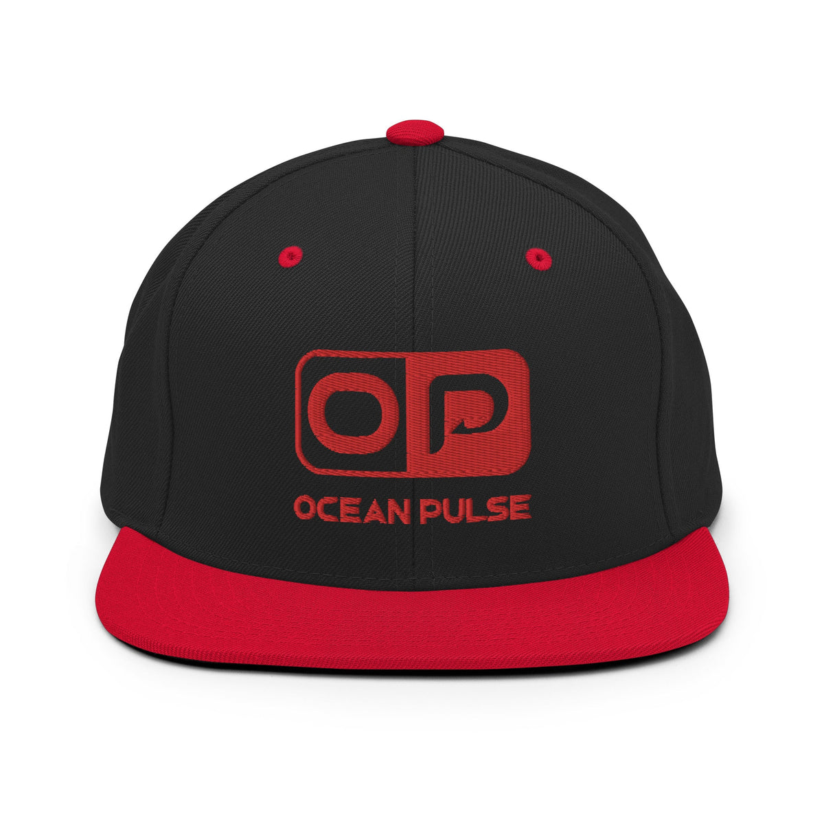 OP OG Snapback Hat by Ocean Pulse (Black and Red) - Ocean Pulse Gear