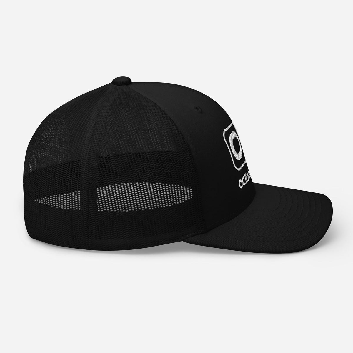 OP Trucker Hat by Ocean Pulse (Black / White) - Ocean Pulse Gear
