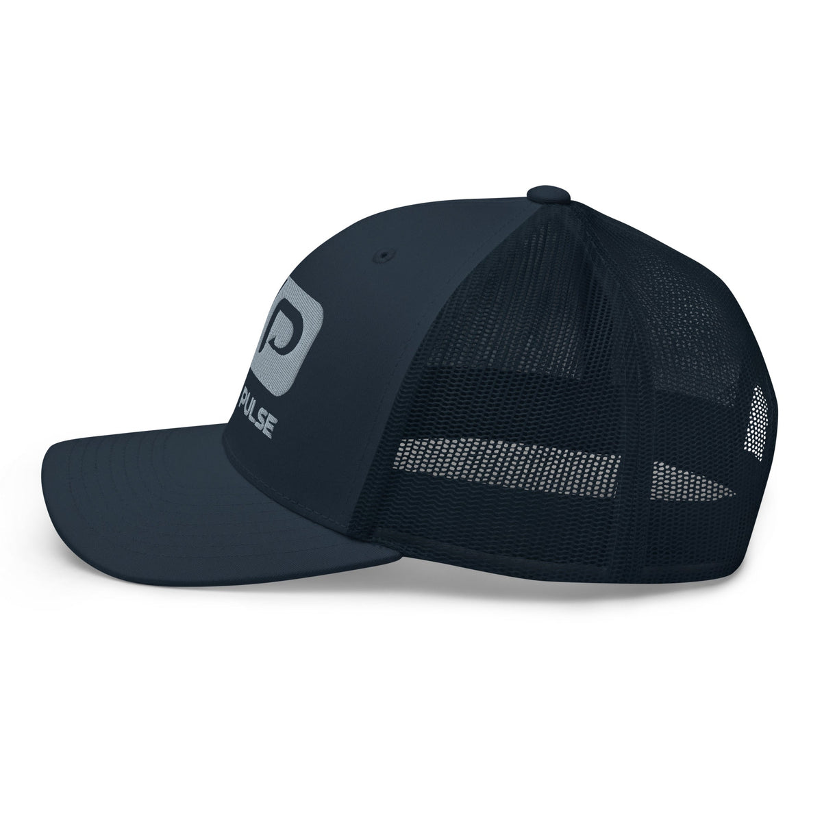 OP Trucker Hat by Ocean Pulse (Navy / Silver) - Ocean Pulse Gear